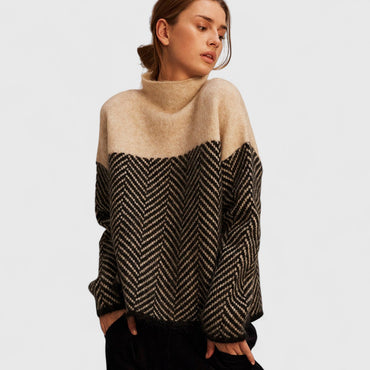 Anaís - Jersey de algodón de cuello alto