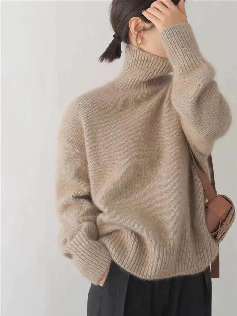 Isola™ | Suéter de Cuello Alto en Cachemira Suave