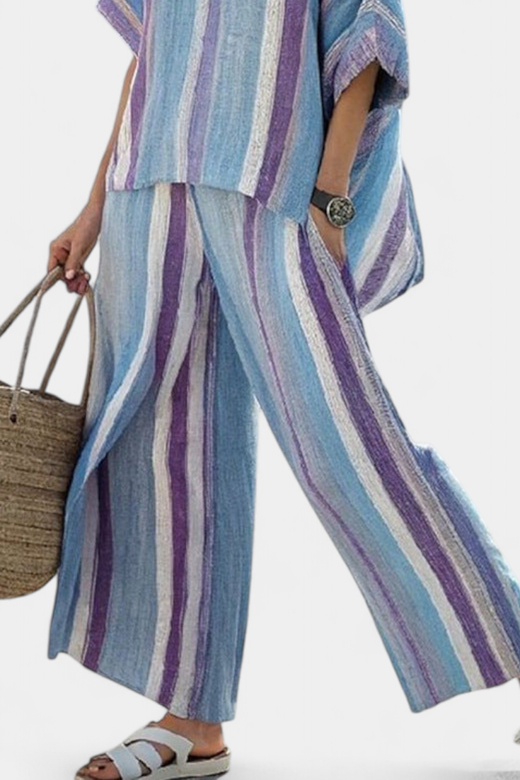 Laura | Conjunto Rayas Malva