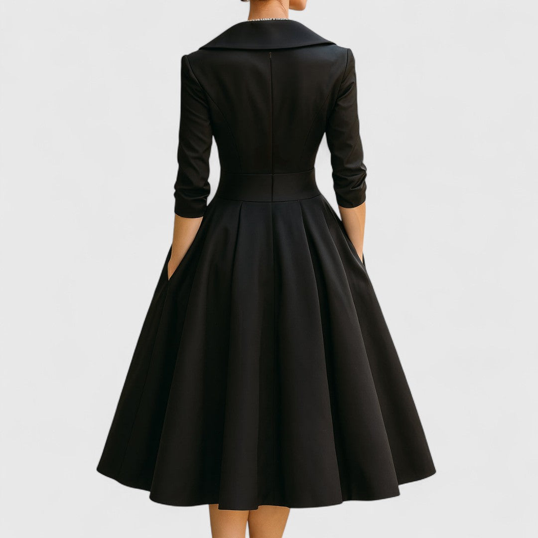 Elisabet - Vestido midi de satén