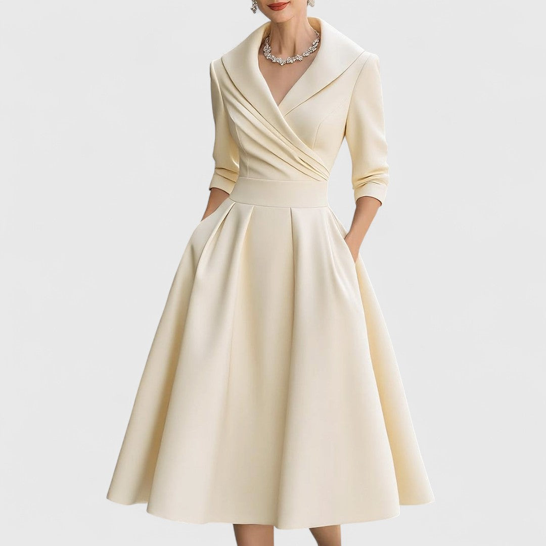 Elisabet - Vestido midi de satén