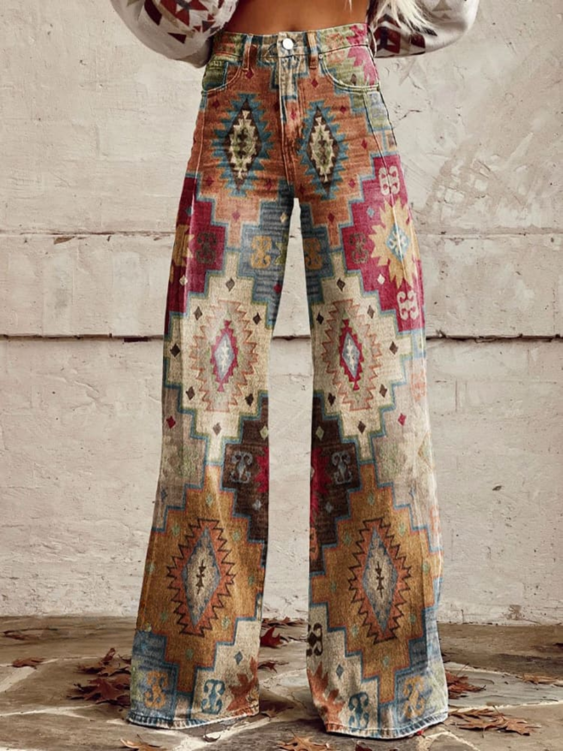 Léa - Pantalón chevron retro