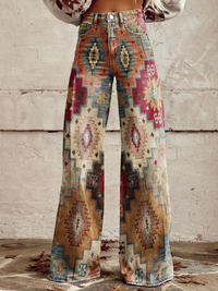 Léa - Pantalón chevron retro