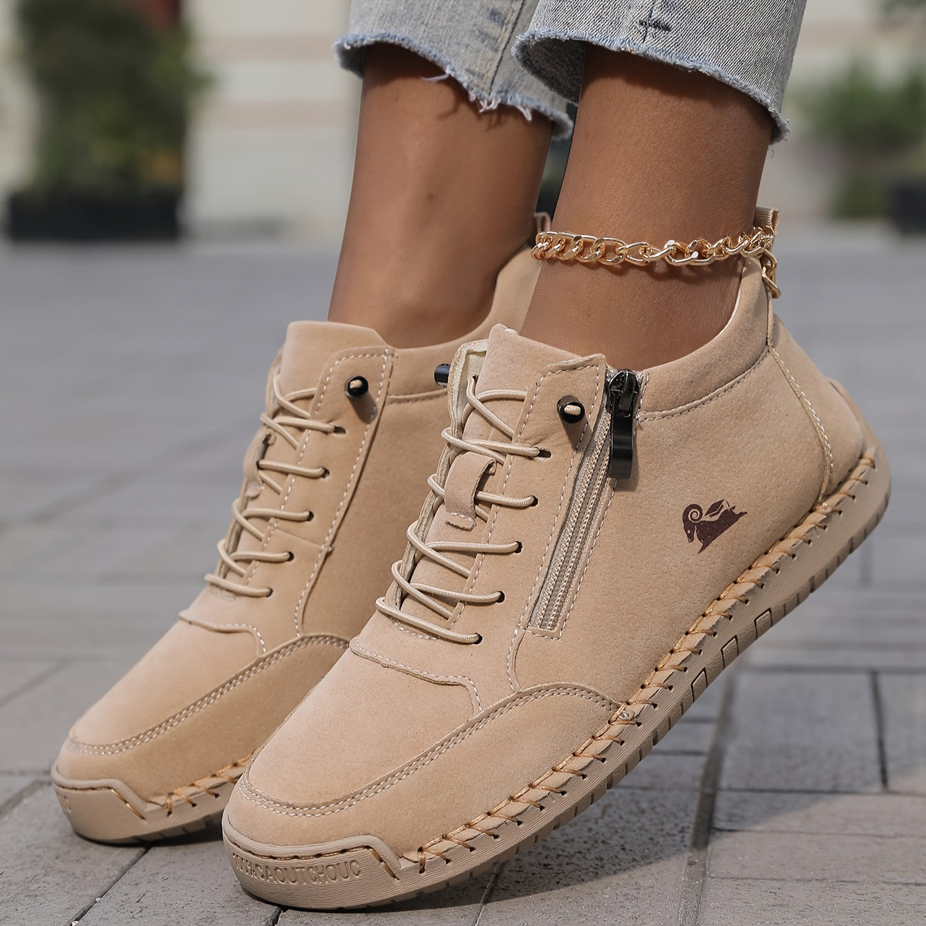 Flora| zapatos ortopédicos cómodos con cremallera