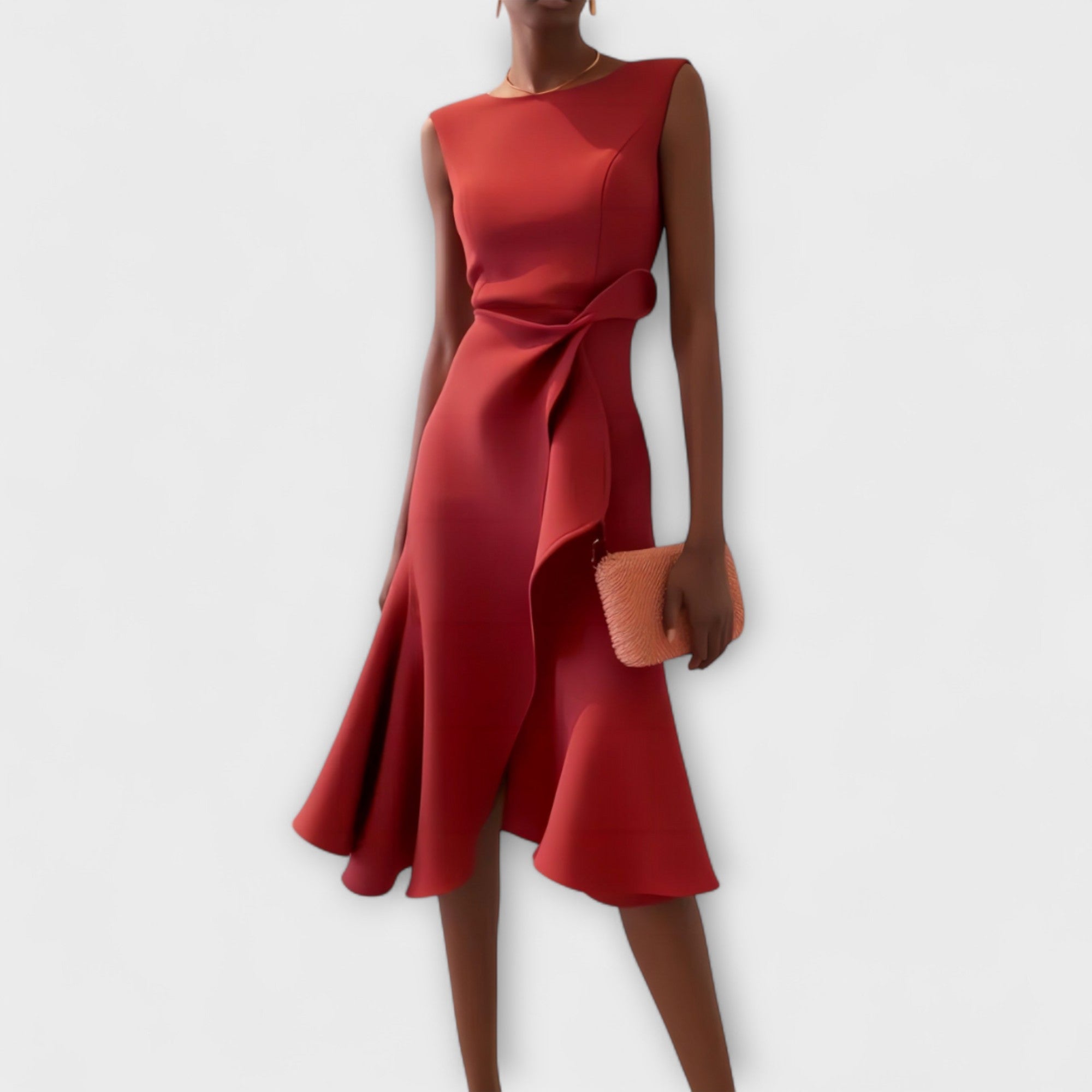 Juliette - Vestido midi asimétrico drapeado