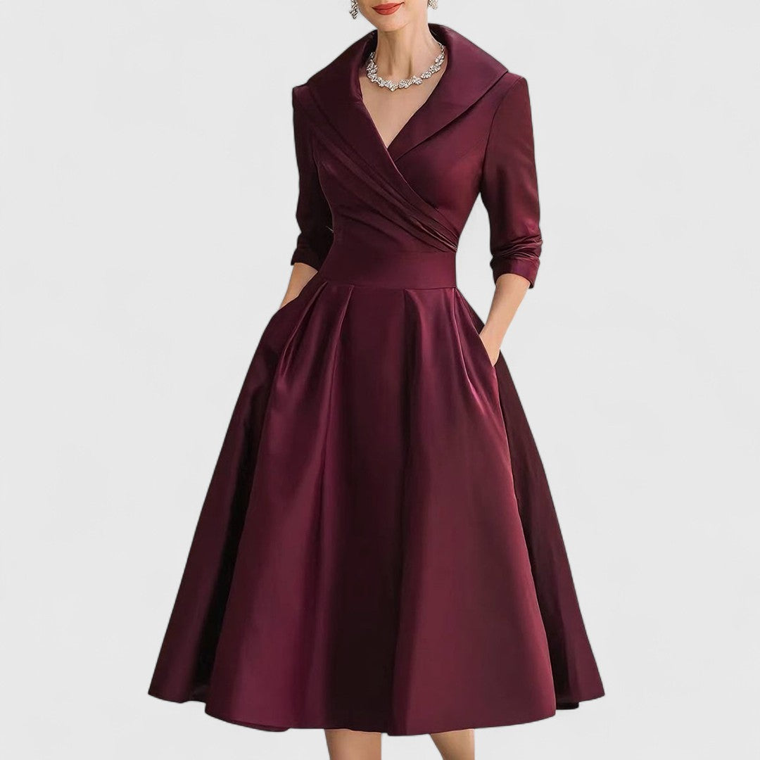 Elisabet - Vestido midi de satén