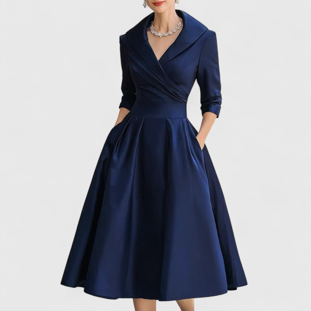 Elisabet - Vestido midi de satén