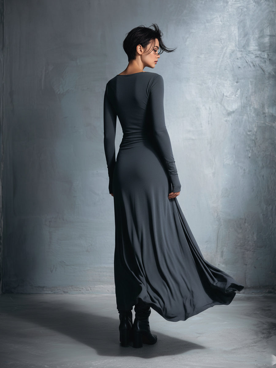 Naiara | Vestido maxi con nudo lateral