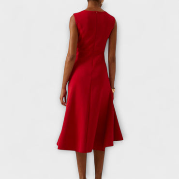 Juliette - Vestido midi asimétrico drapeado