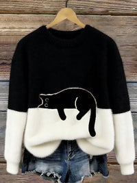 Luna | Sweat Femme avec Motif de Chat