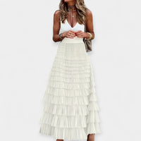 Falda boho con bajo de red