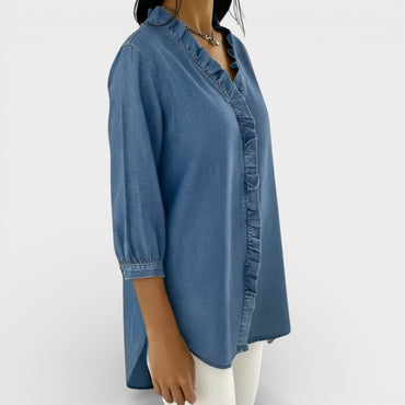 Elena - Blusa elegante con volantes