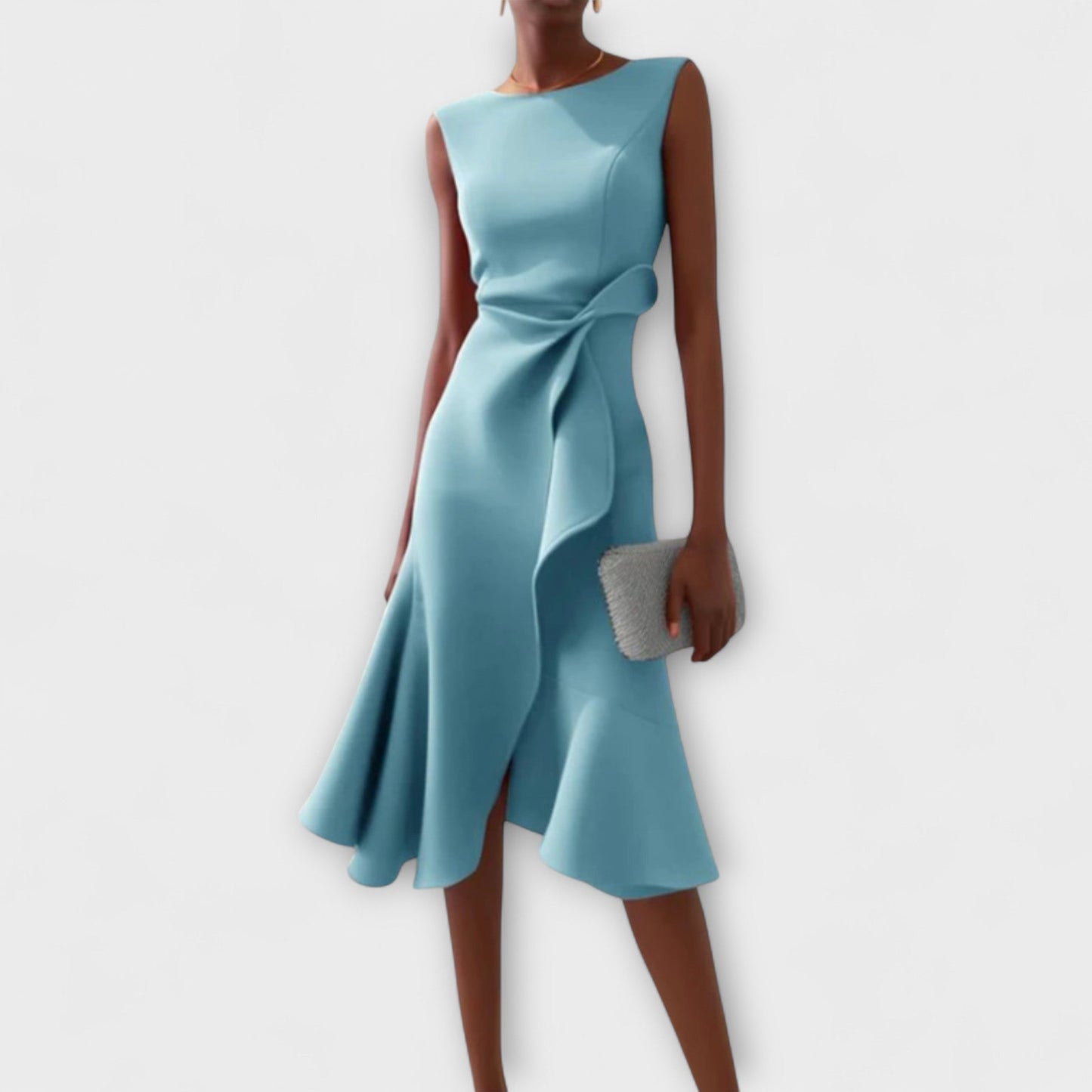 Juliette - Vestido midi asimétrico drapeado