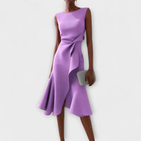 Juliette - Vestido midi asimétrico drapeado