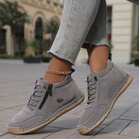 Flora| zapatos ortopédicos cómodos con cremallera