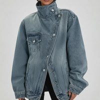Cleo - Chaqueta asimétrica con botones estilo urbano