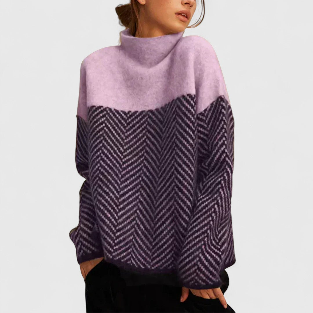 Anaís - Jersey de algodón de cuello alto