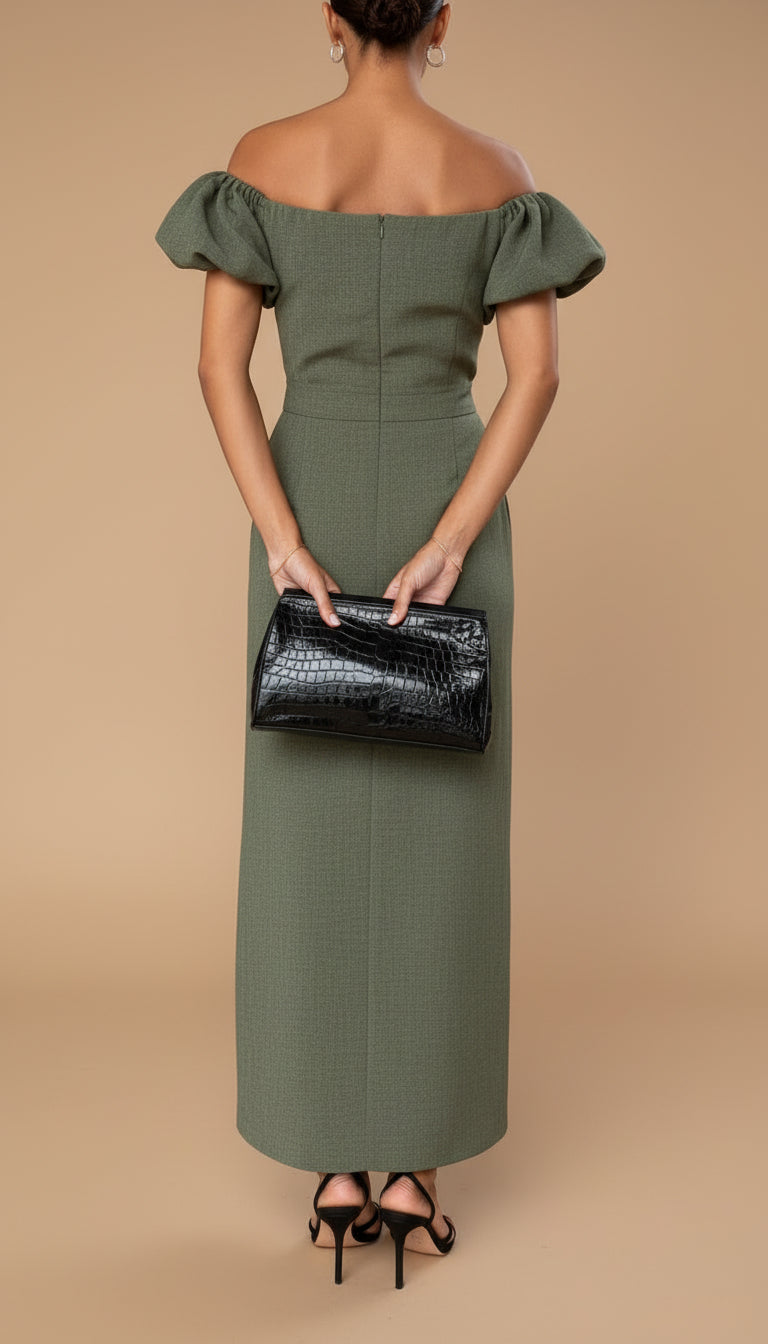 Jasmine - Vestido midi con cintura marcada