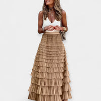 Falda boho con bajo de red