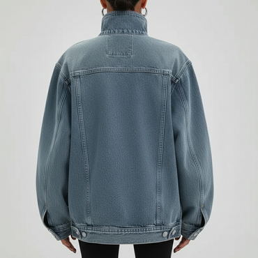 Cleo - Chaqueta asimétrica con botones estilo urbano
