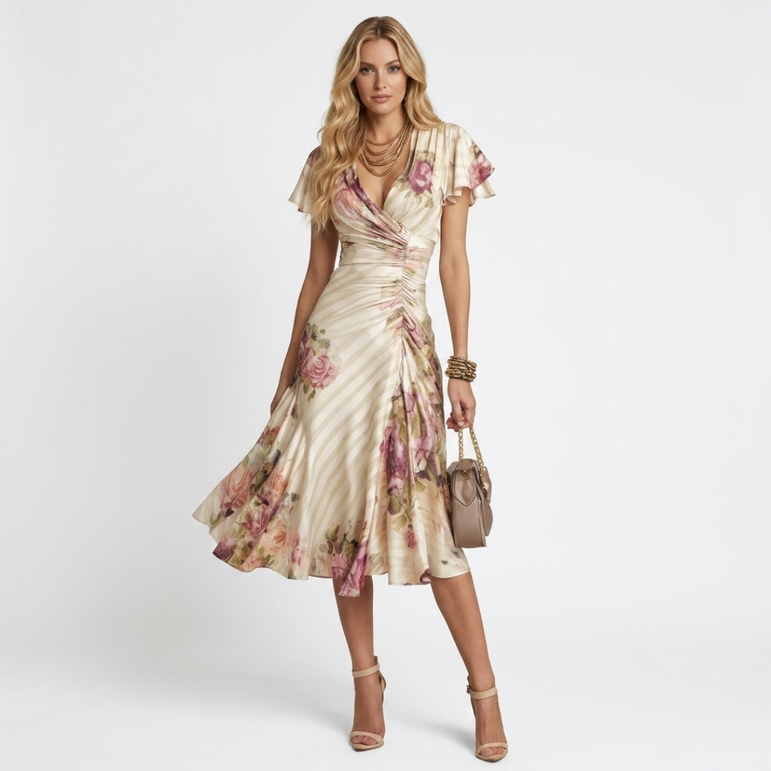 Camile - Vestido chic con flores