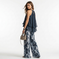 Ludovica - Conjunto de blusa y pantalón con hombros descubiertos