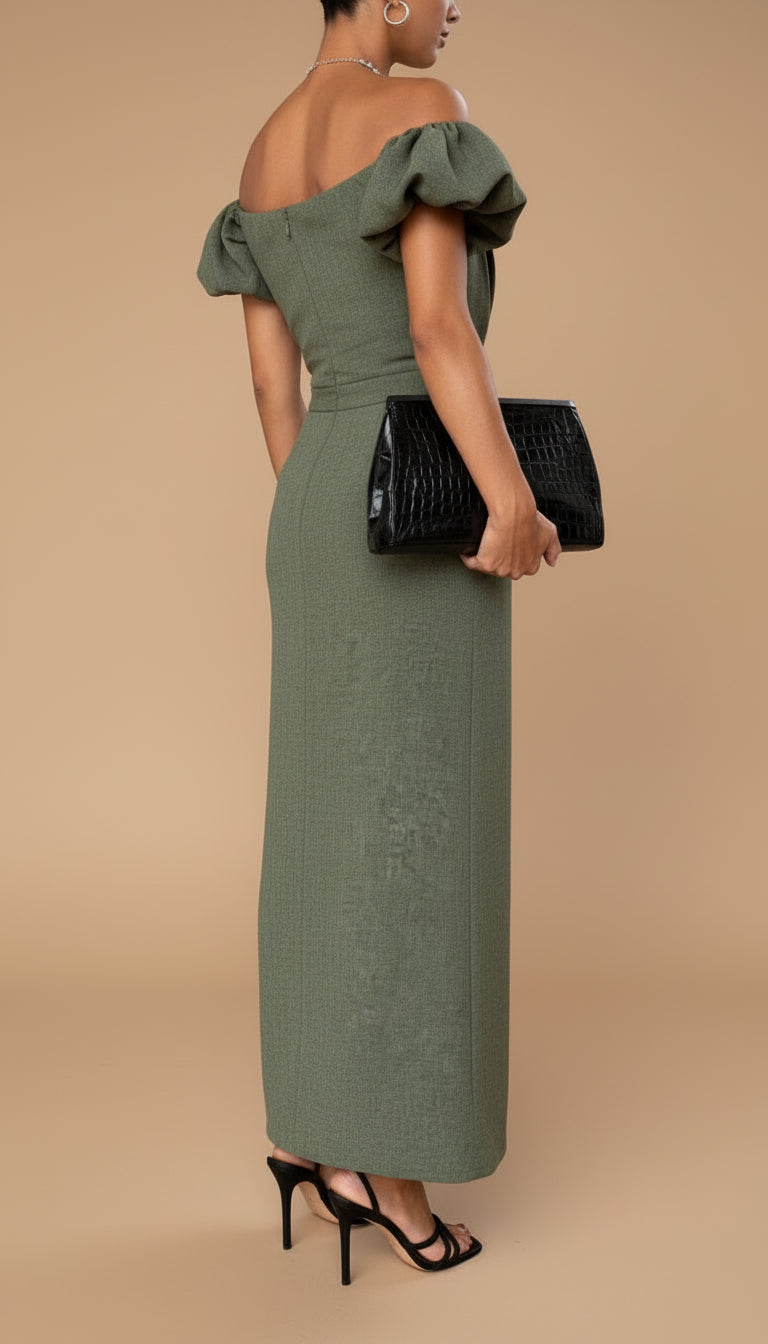 Jasmine - Vestido midi con cintura marcada