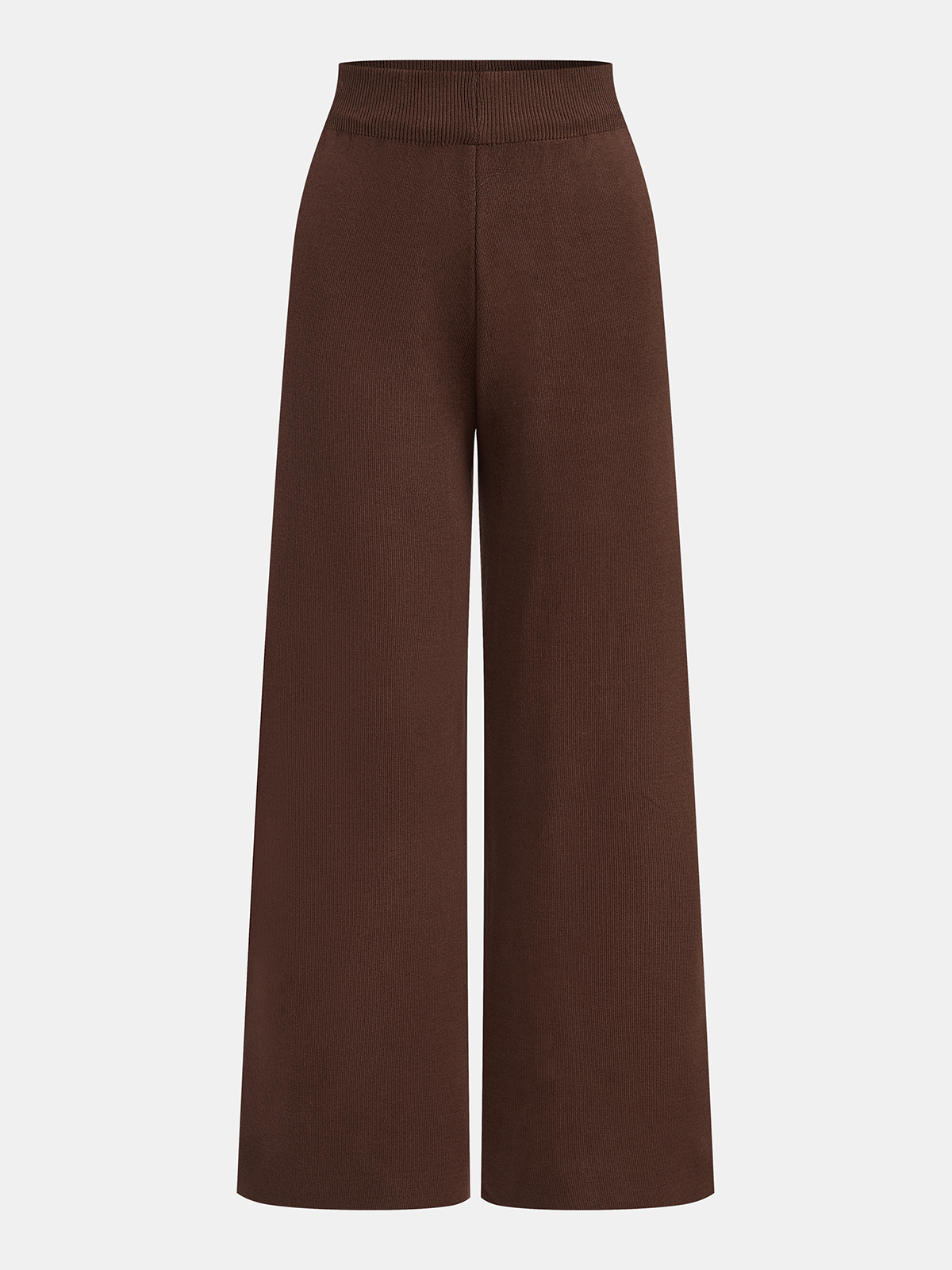 Conjunto de tres piezas con jersey de cuello alto de punto, cárdigan y pantalón