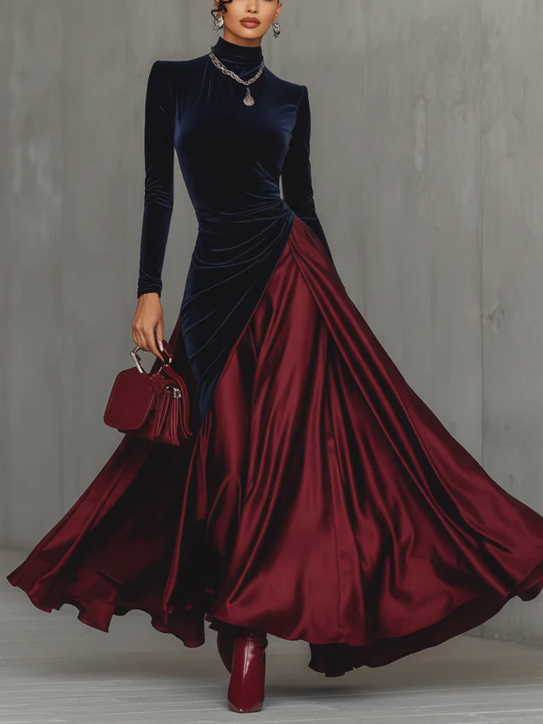 Lira | Vestido largo bicolor