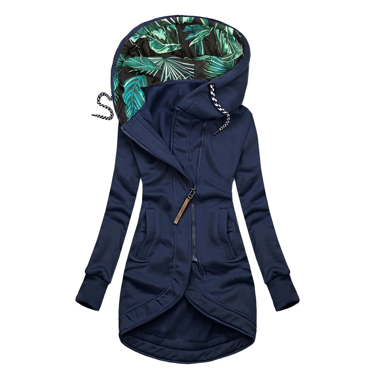 Eleonora™ – Abrigo de invierno con cremallera asimétrica