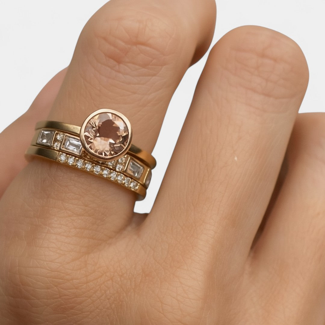 Talía - Set de anillos con cristales
