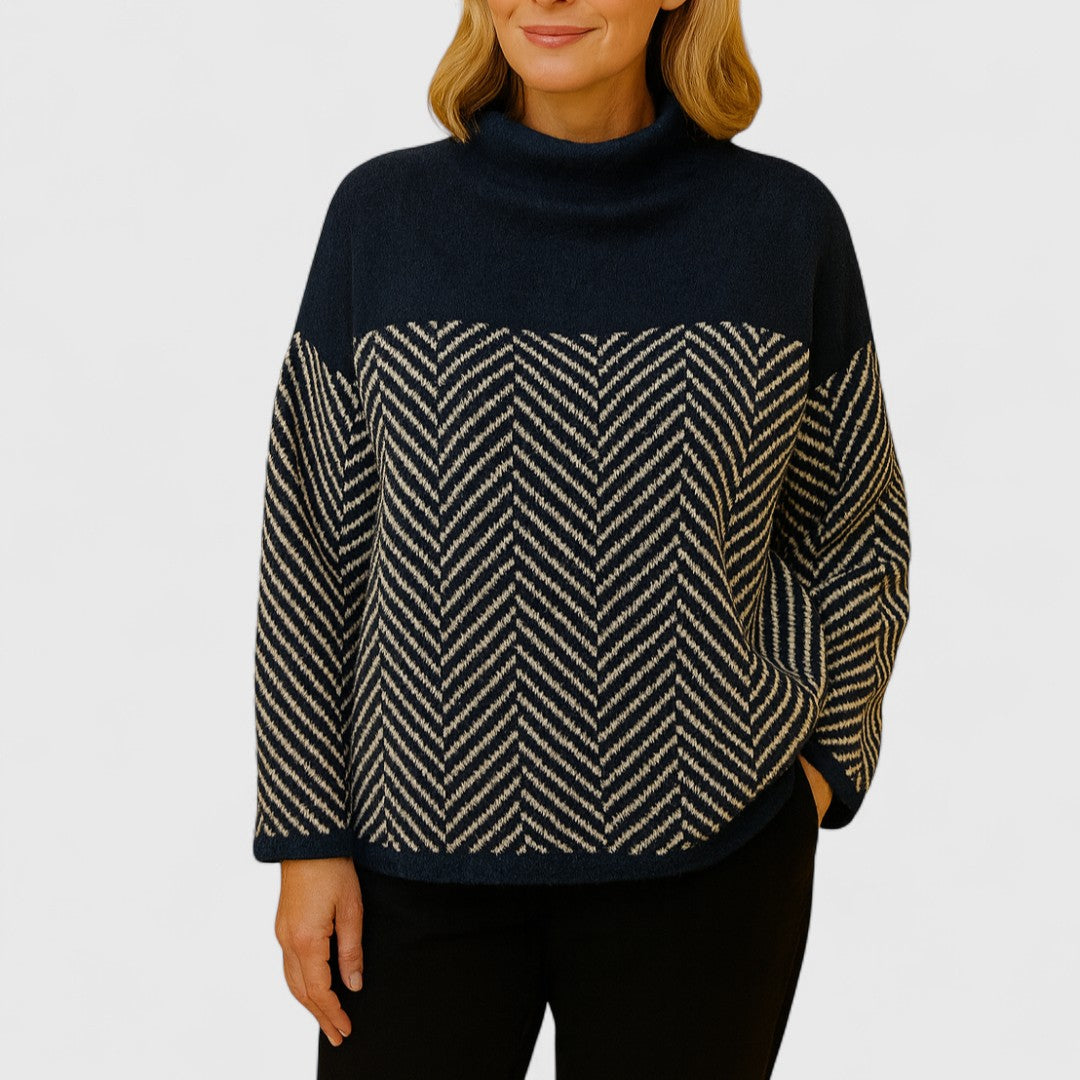 Anaís - Jersey de algodón de cuello alto