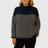 Anaís - Jersey de algodón de cuello alto