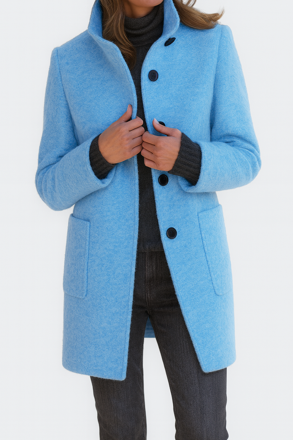 Lidia | Chaqueta de lana con cuello alto