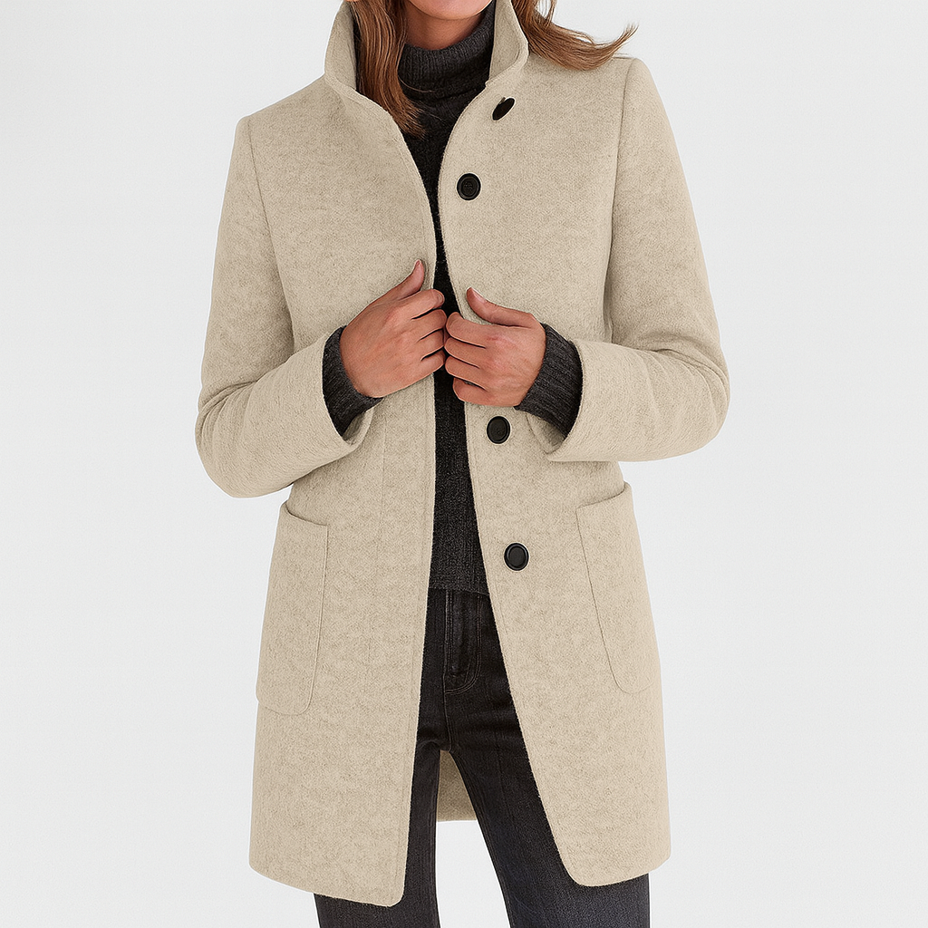 Lidia | Chaqueta de lana con cuello alto