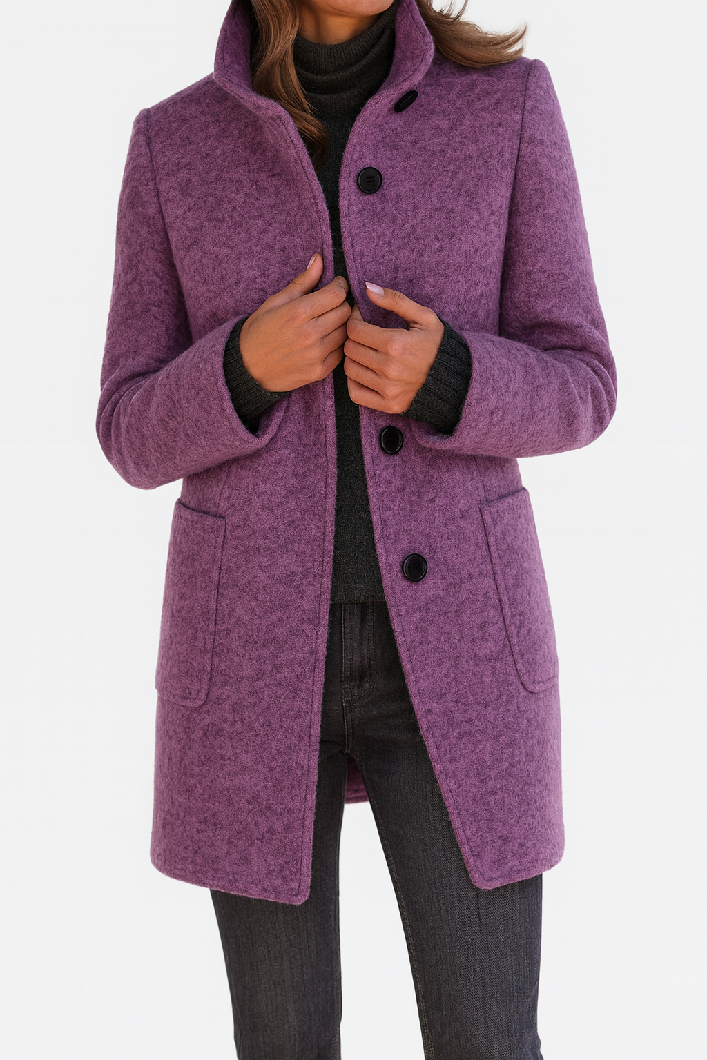 Lidia | Chaqueta de lana con cuello alto