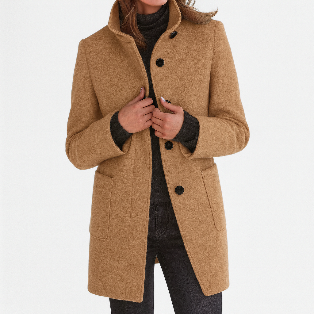 Lidia | Chaqueta de lana con cuello alto