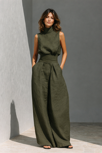 Maribel | Conjunto camiseta de tirantes y pantalón ancho
