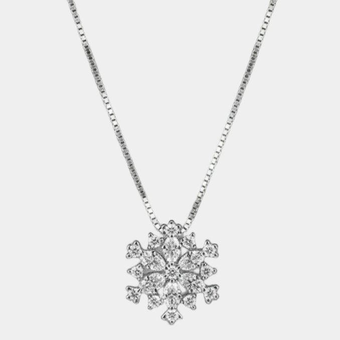 Cora - Collar de cristal con copo de nieve