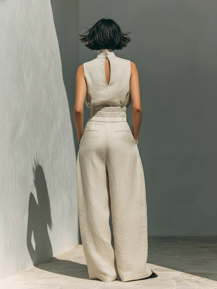 Rhea - Conjunto de blusa sin mangas