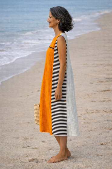 Maya | Vestido Midi a Rayas