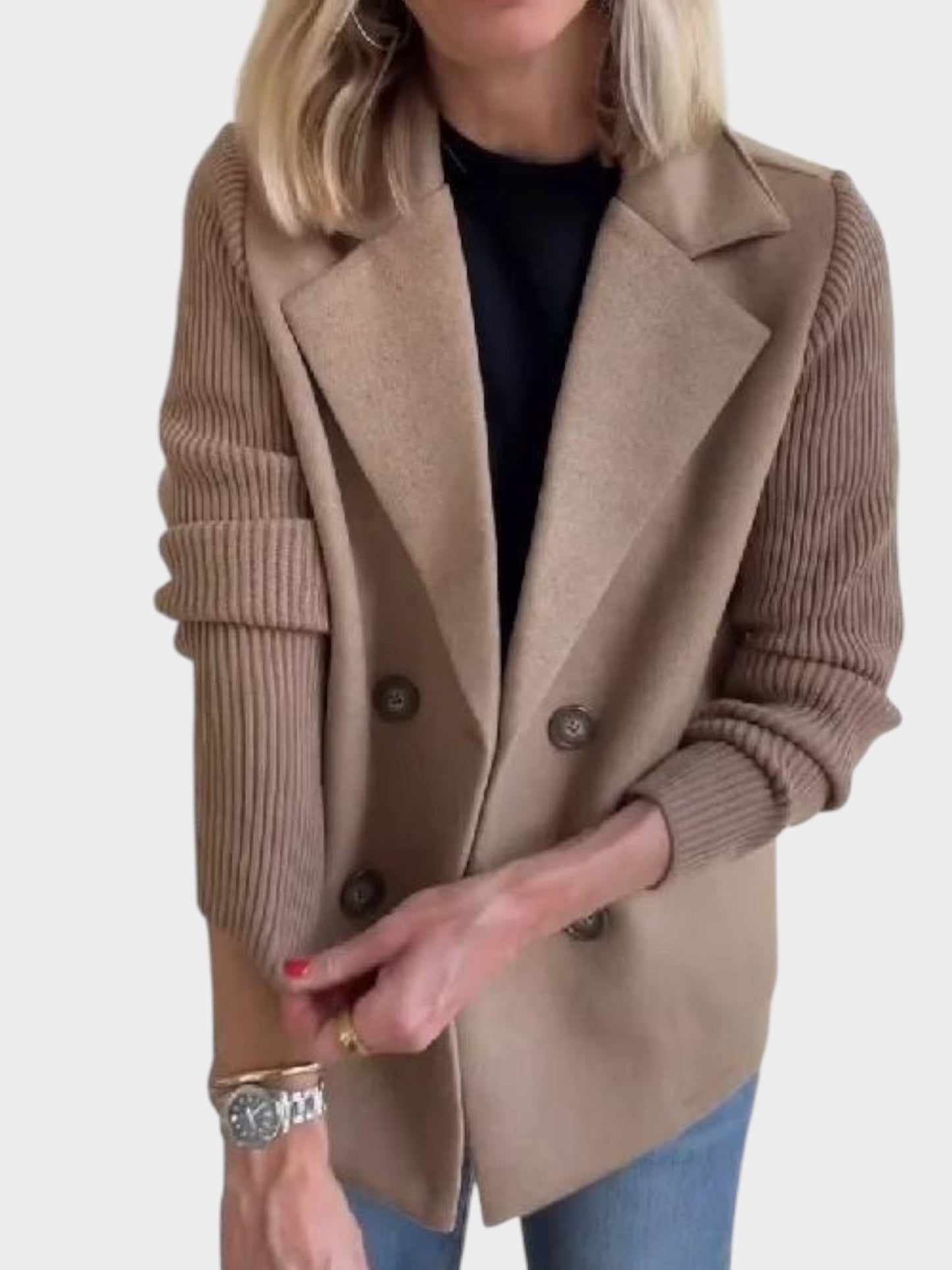 Ioanna - Blazer de punto cómodo