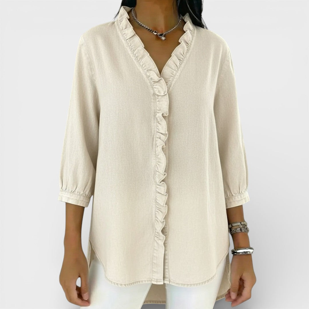 Elena - Blusa elegante con volantes