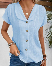 Top Léa con botones y cuello