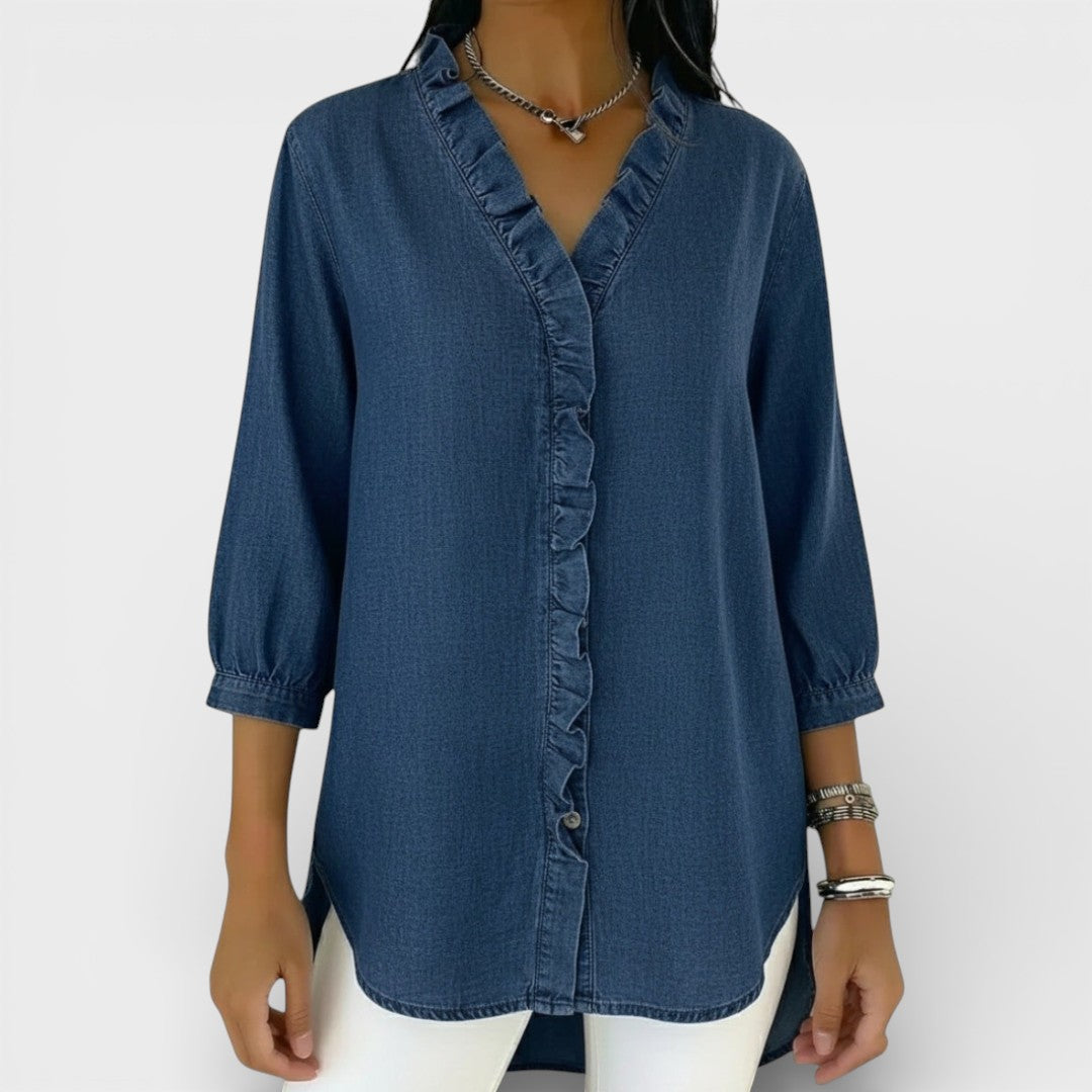 Elena - Blusa elegante con volantes