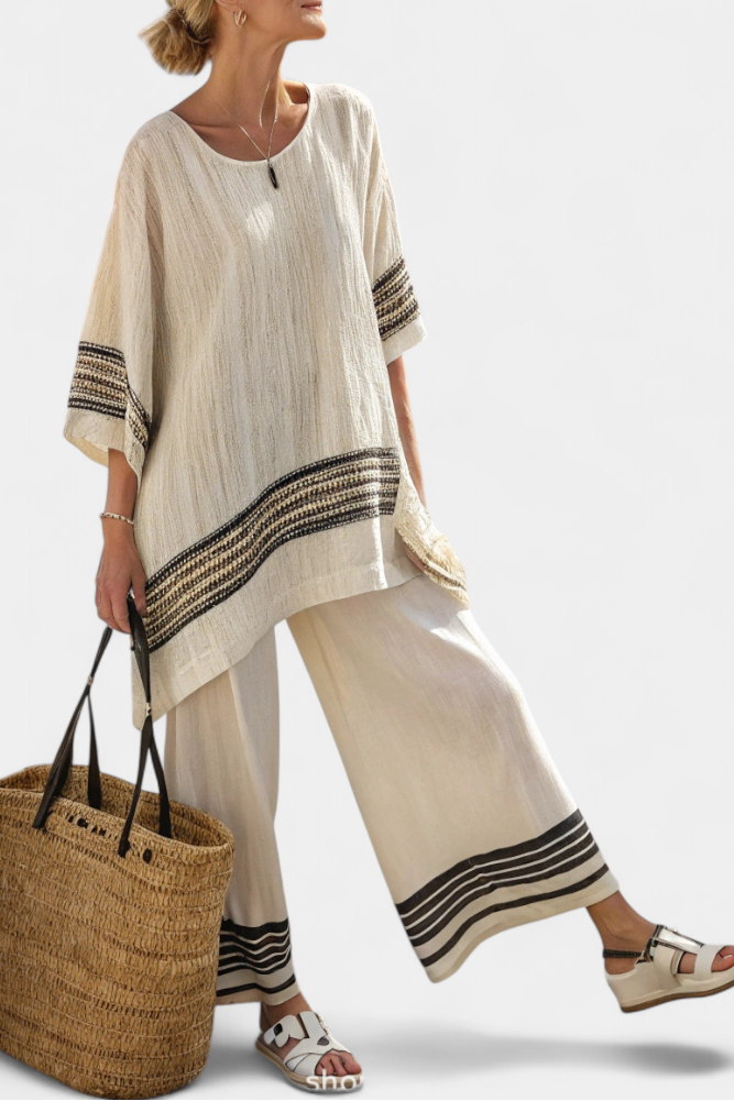 Noémia | Conjunto Elegante Lino Bambú