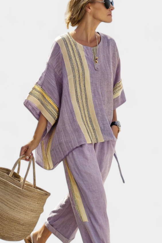 Lorena | Conjunto Boho Lino y Bambú