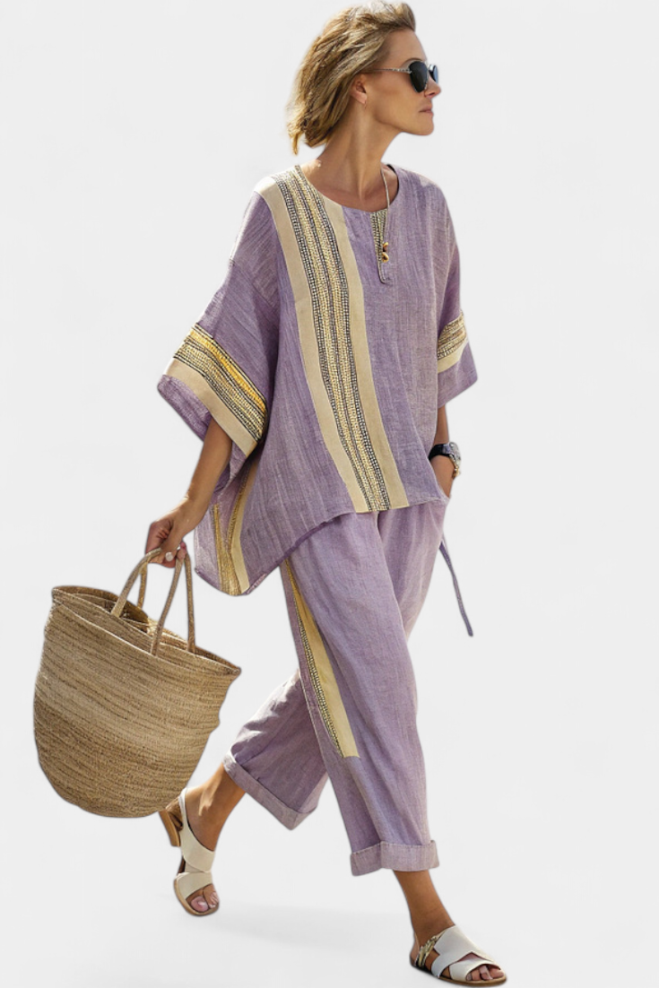 Lorena | Conjunto Boho Lino y Bambú