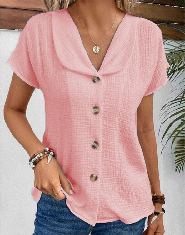 Top Léa con botones y cuello