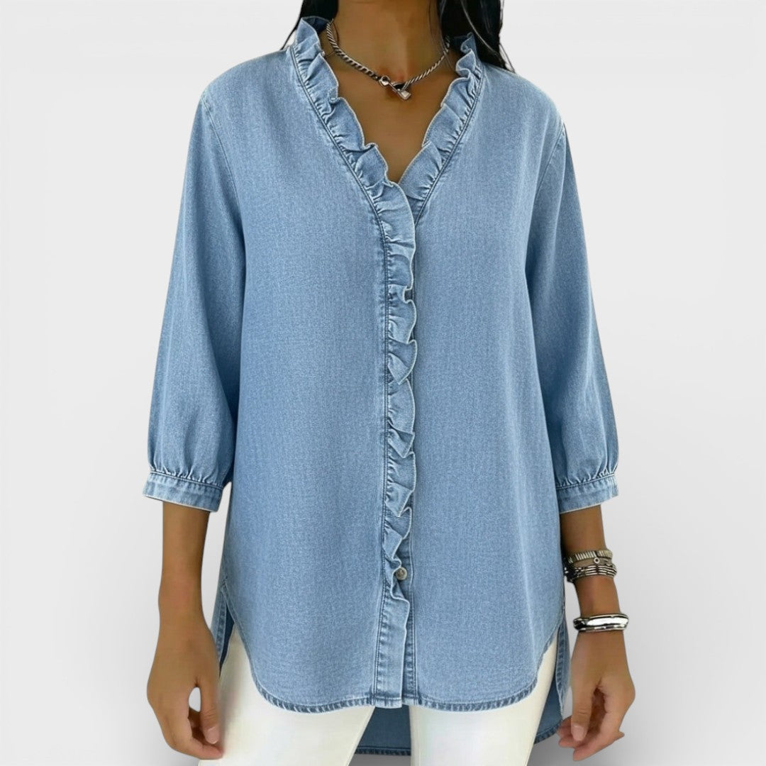 Elena - Blusa elegante con volantes